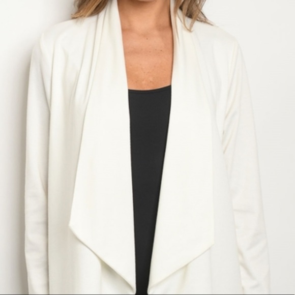 Off White Fall Cardigan Size Medium - Picture 3 of 4